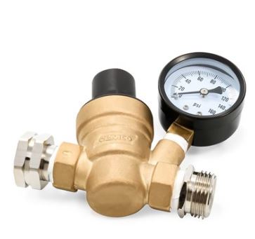 Adjustable Water Pressure Regulator - Bilingual Brass Lead-Free