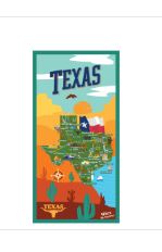 TEXAS BEACH TOWEL 30" X 60"