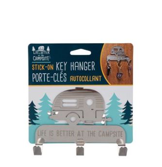 Camco Life is Better at the Campsite Stick-On 3-Hook Key / Leash Hanger