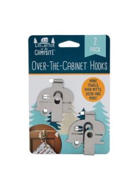 Camco Life is Better at the Campsite Over-the-Cabinet Hooks, 2-Pack
